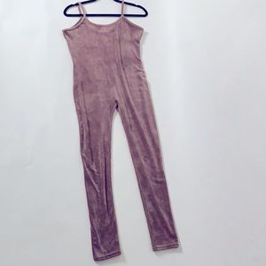 Purple Velour Jumpsuit